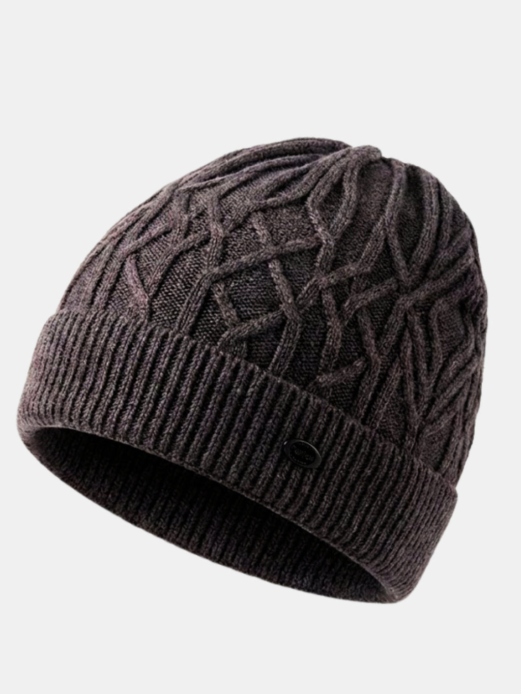 Cdeck Men's Dark Brown Woolen Winter Cap