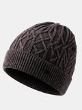 Cdeck Men's Dark Brown Woolen Winter Cap