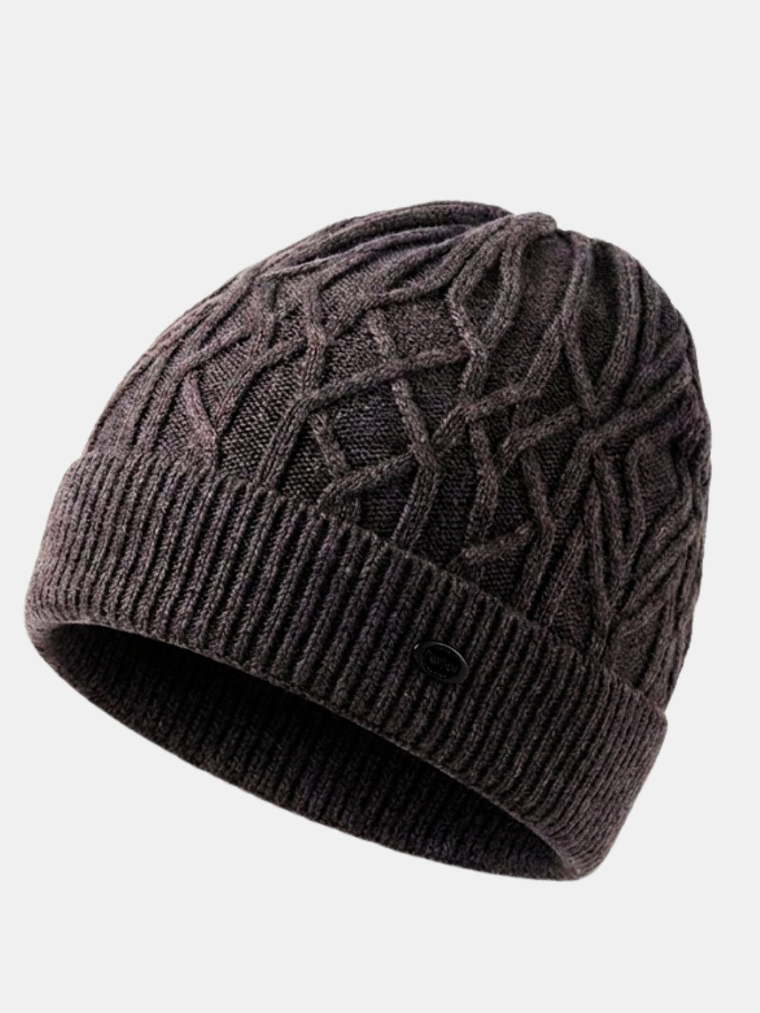 Cdeck Men's Dark Brown Woolen Winter Cap | Soft, Warm & Comfortable Winter Wear
