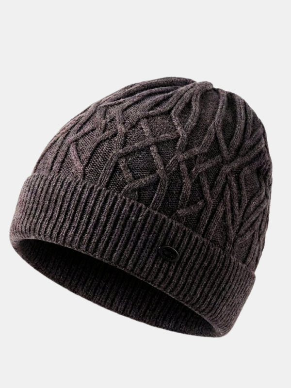 Cdeck Men's Dark Brown Woolen Winter Cap | Soft, Warm & Comfortable Winter Wear