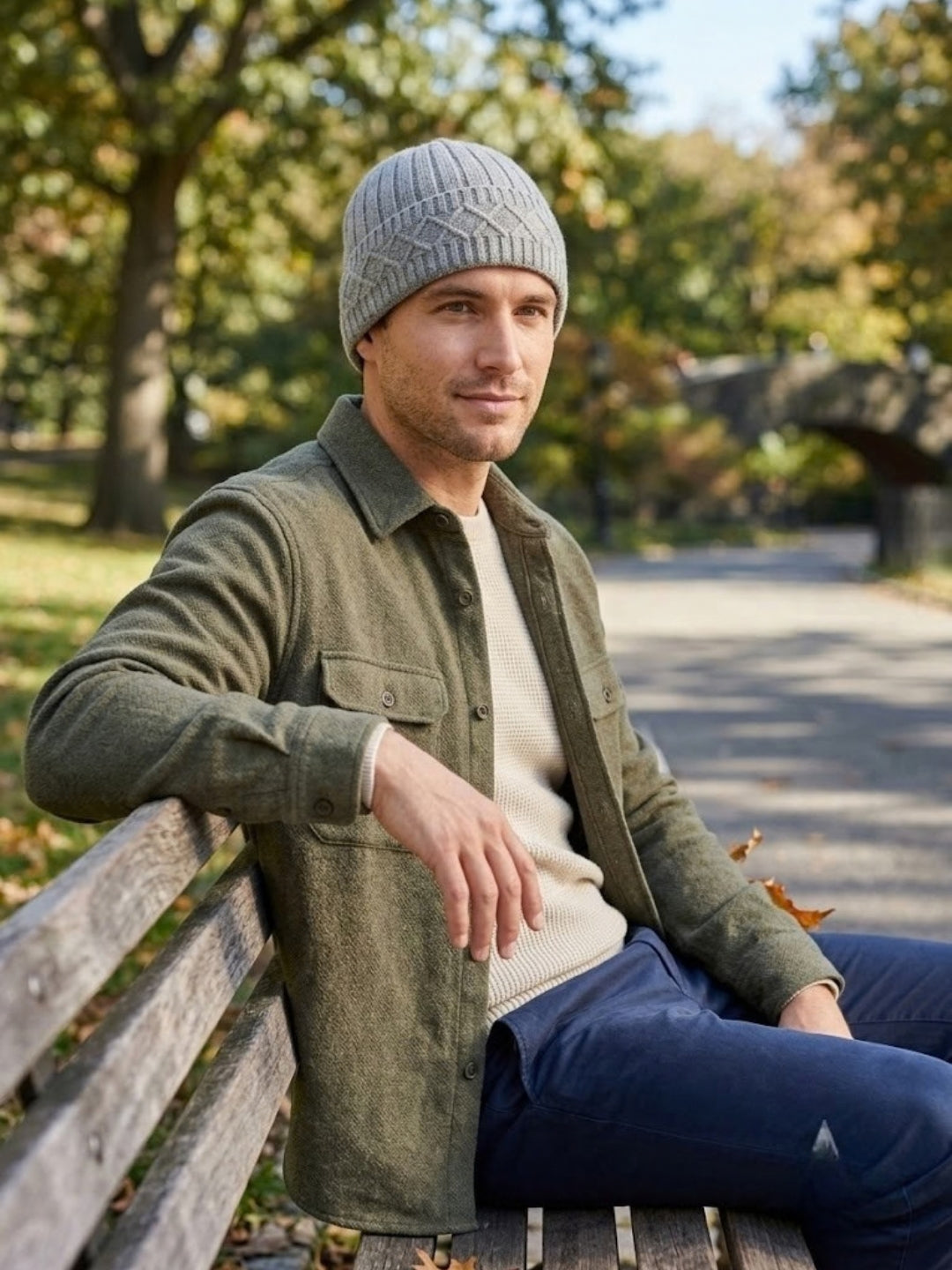 Cdeck Men’s Woolen Winter Cap | Soft, Warm & Comfortable Cap for Everyday Wear | Free Size | Grey
