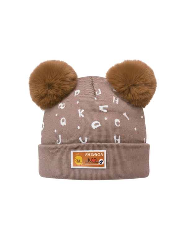 Cdeck Unisex Cable Knit Woolen Winter Beanie Cap with Pom Pom | Soft, Warm & Comfortable | 1–3 Years