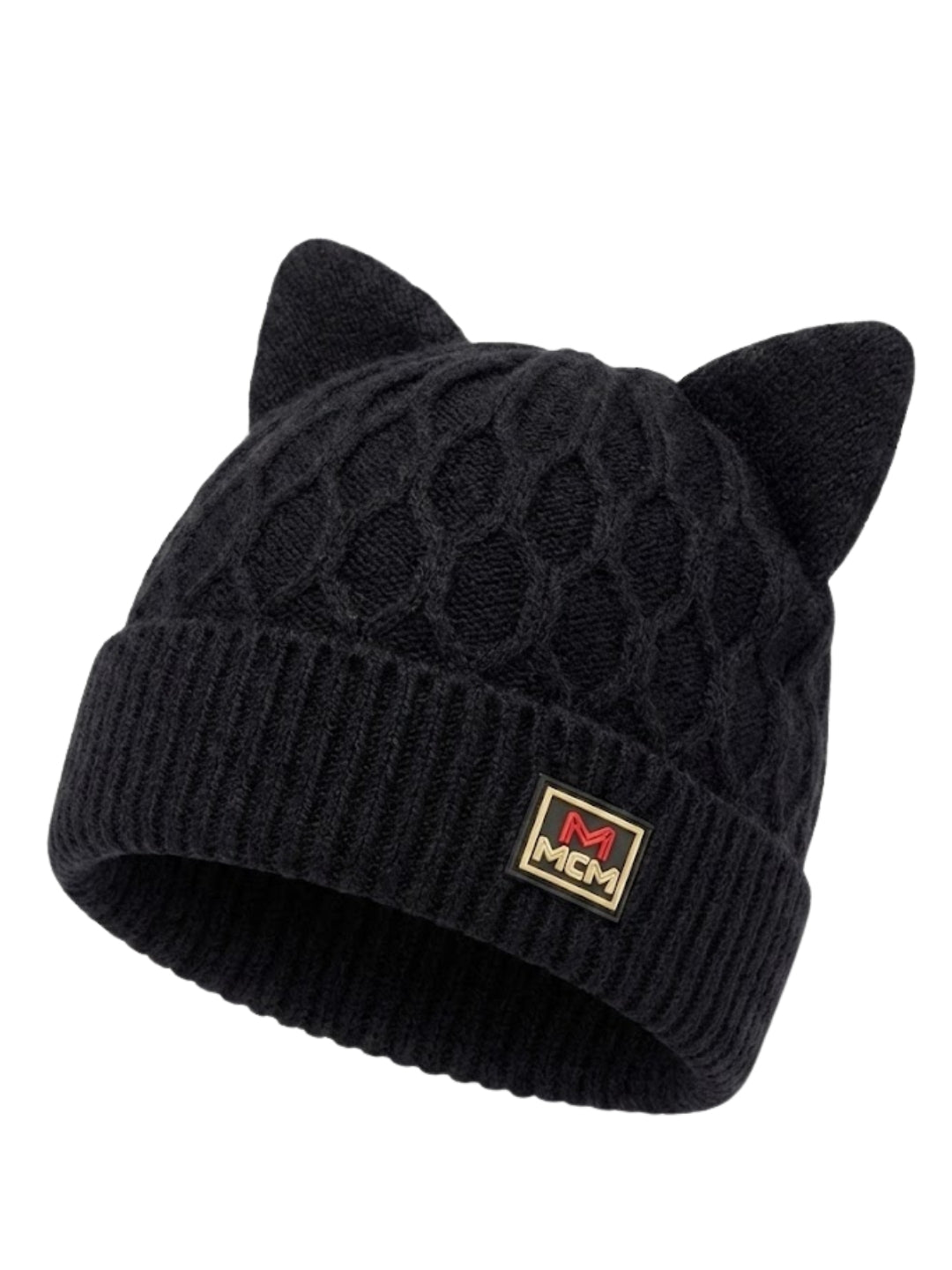 Cdeck Kids Woolen Winter Cap with Cute Cat Ear Design | Soft, Warm & Comfortable | 2–4 Years
