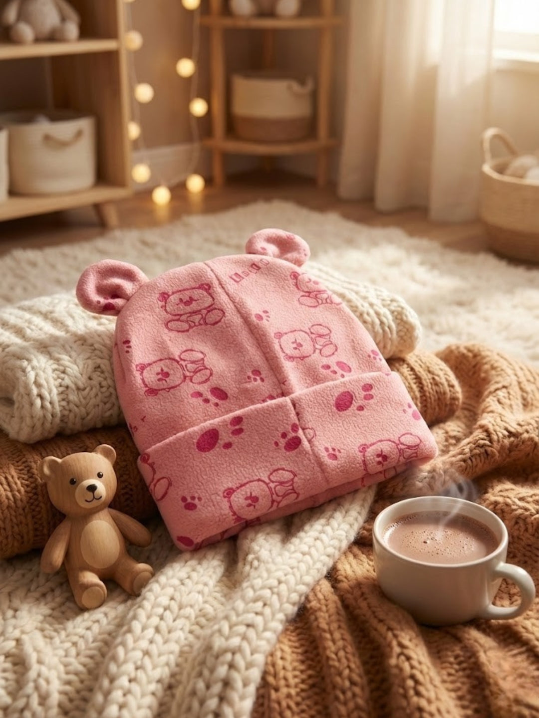 Cdeck Kids Woolen Cap for Boys & Girls | Soft, Warm & Comfortable Winter Wear | 6–18 Months