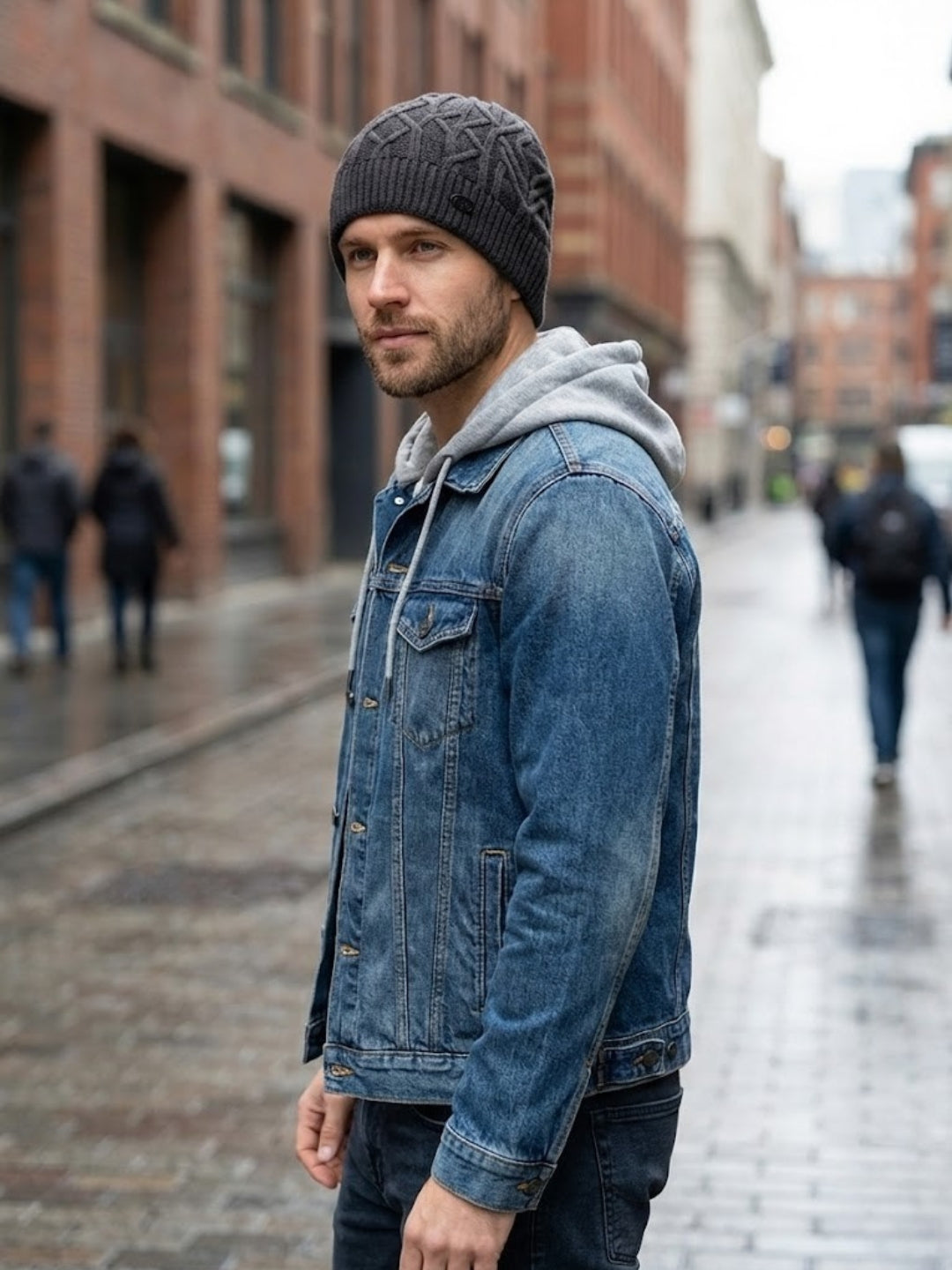 Cdeck Men's Dark Brown Woolen Winter Cap | Soft, Warm & Comfortable Winter Wear
