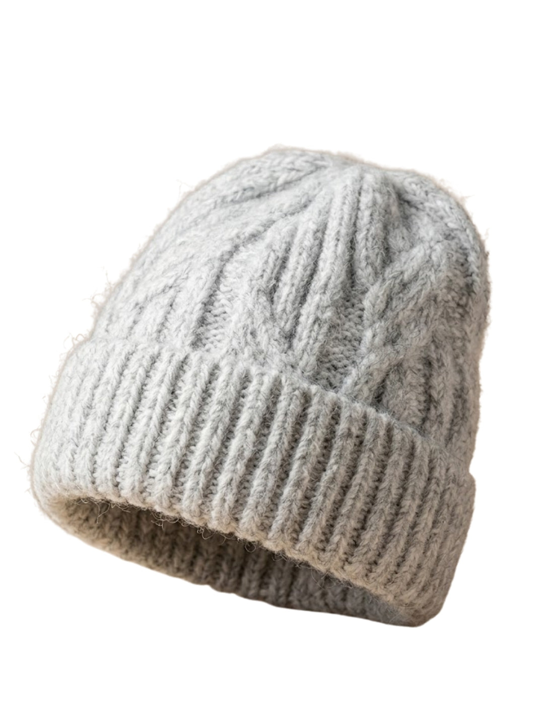 Cdeck Women Woolen Cap | Soft Knitted Winter Beanie for Women | Warm & Stylish Winter Wear | Free Size| Grey