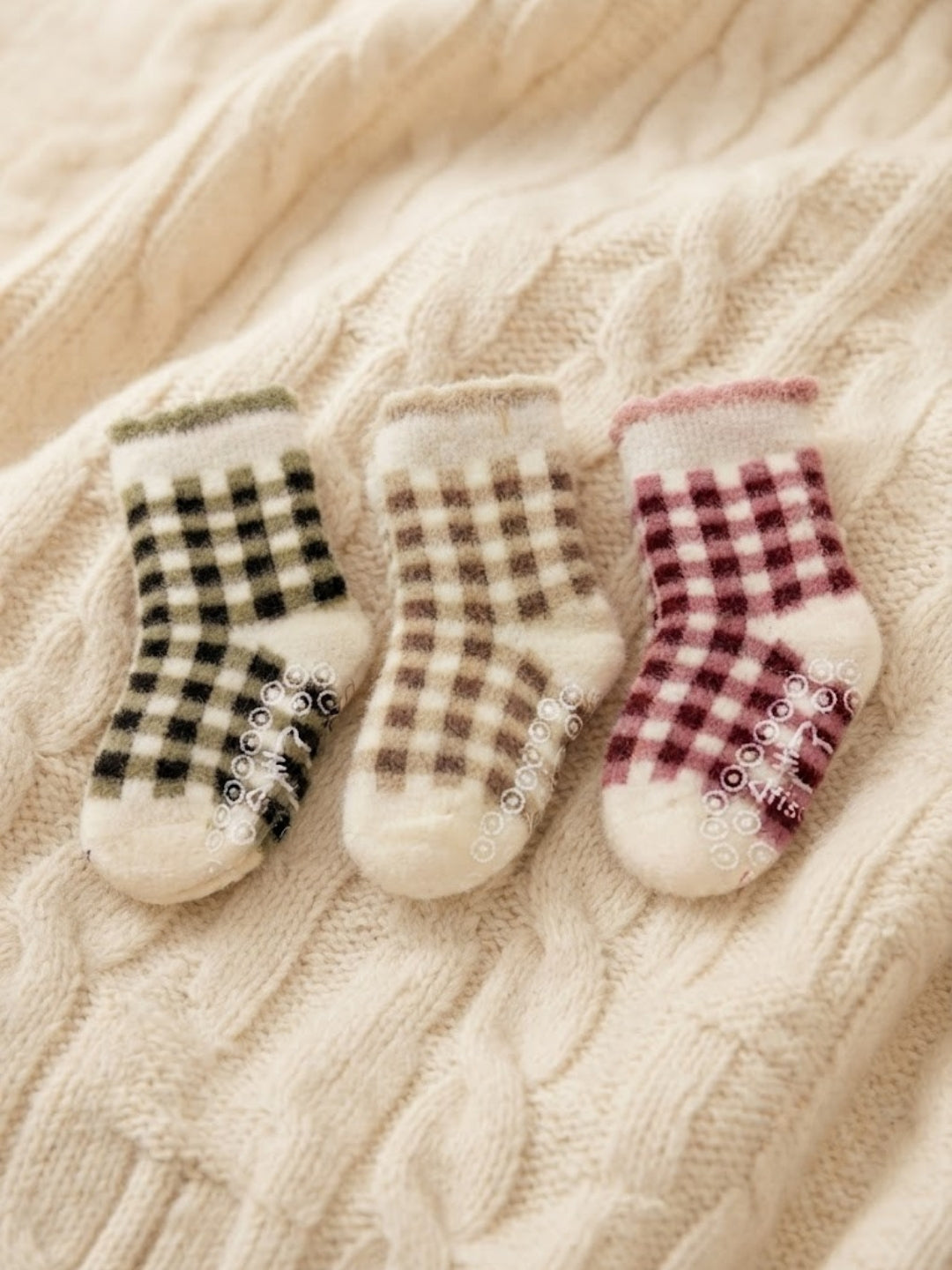 Cdeck Kids Winter Woolen Socks | Rabbit Hair Wool Soft Warm Stretchable Socks for Boys & Girls | 0–4 Years | Pack of 3 | Multicolor