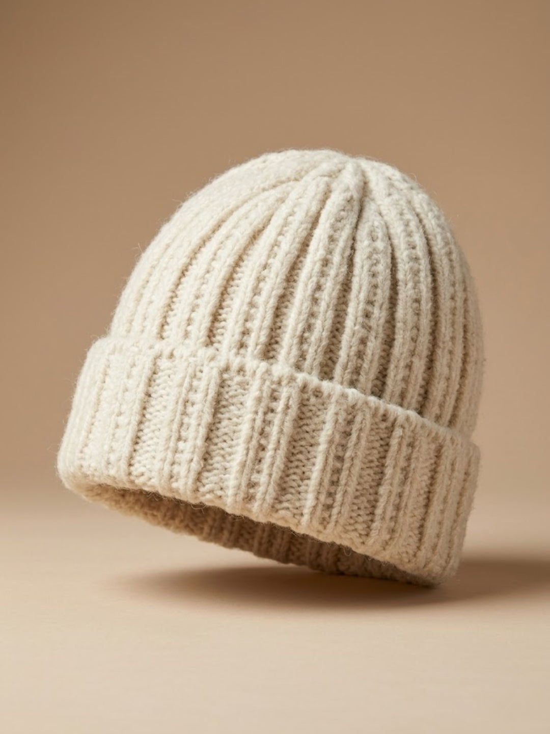 Cdeck Women Woolen Cap | Soft Knitted Winter Beanie for Women | Warm & Stylish Winter Wear | Free Size| Cream