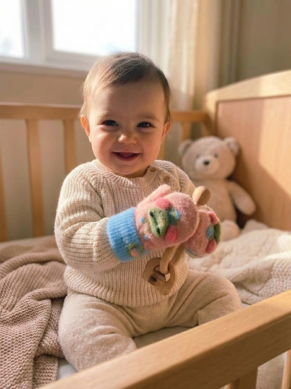Cdeck Baby Woolen Winter Gloves for Baby Boys & Girls