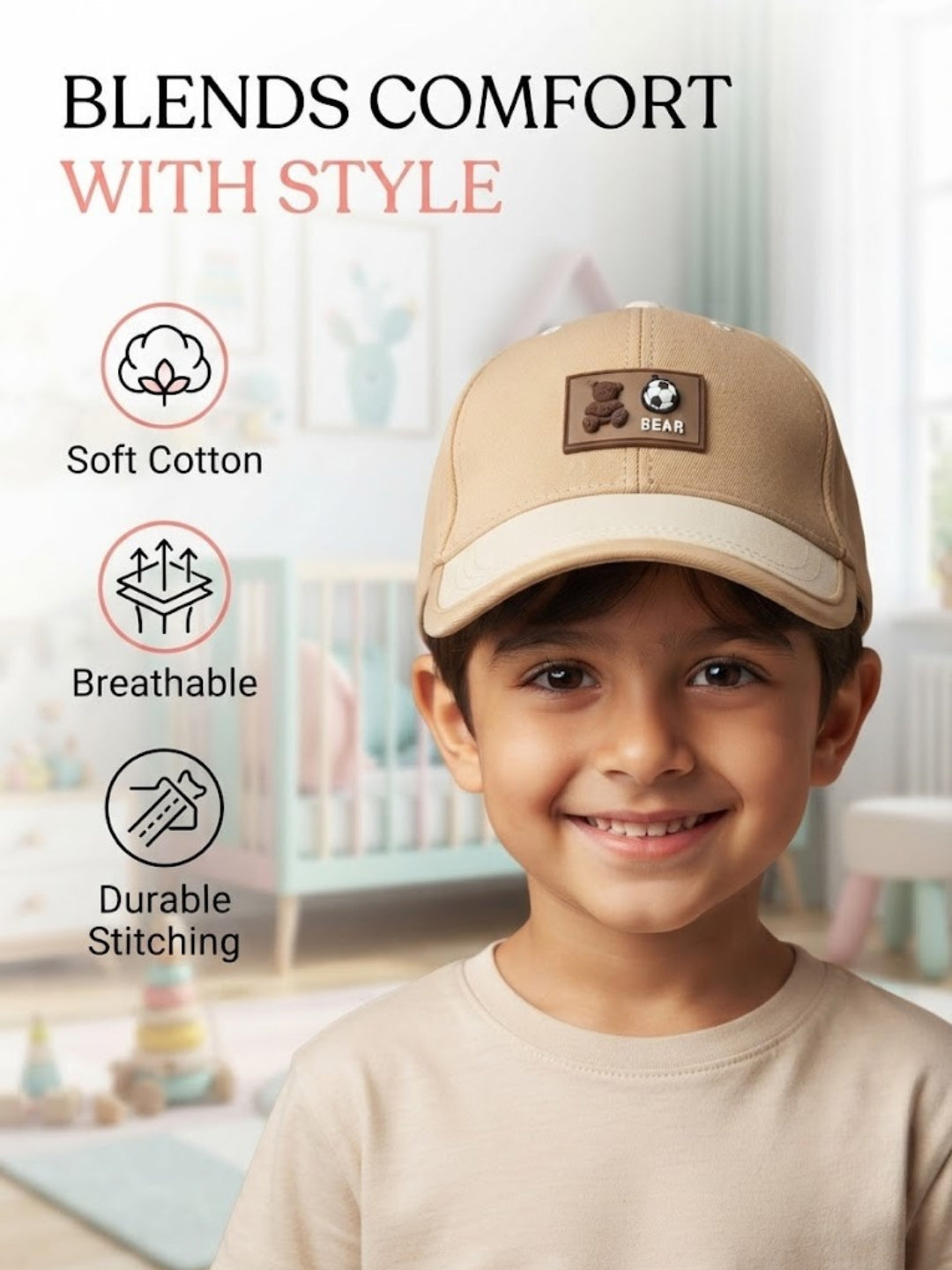 Cdeck Kids Cotton Cap for Boys & Girls