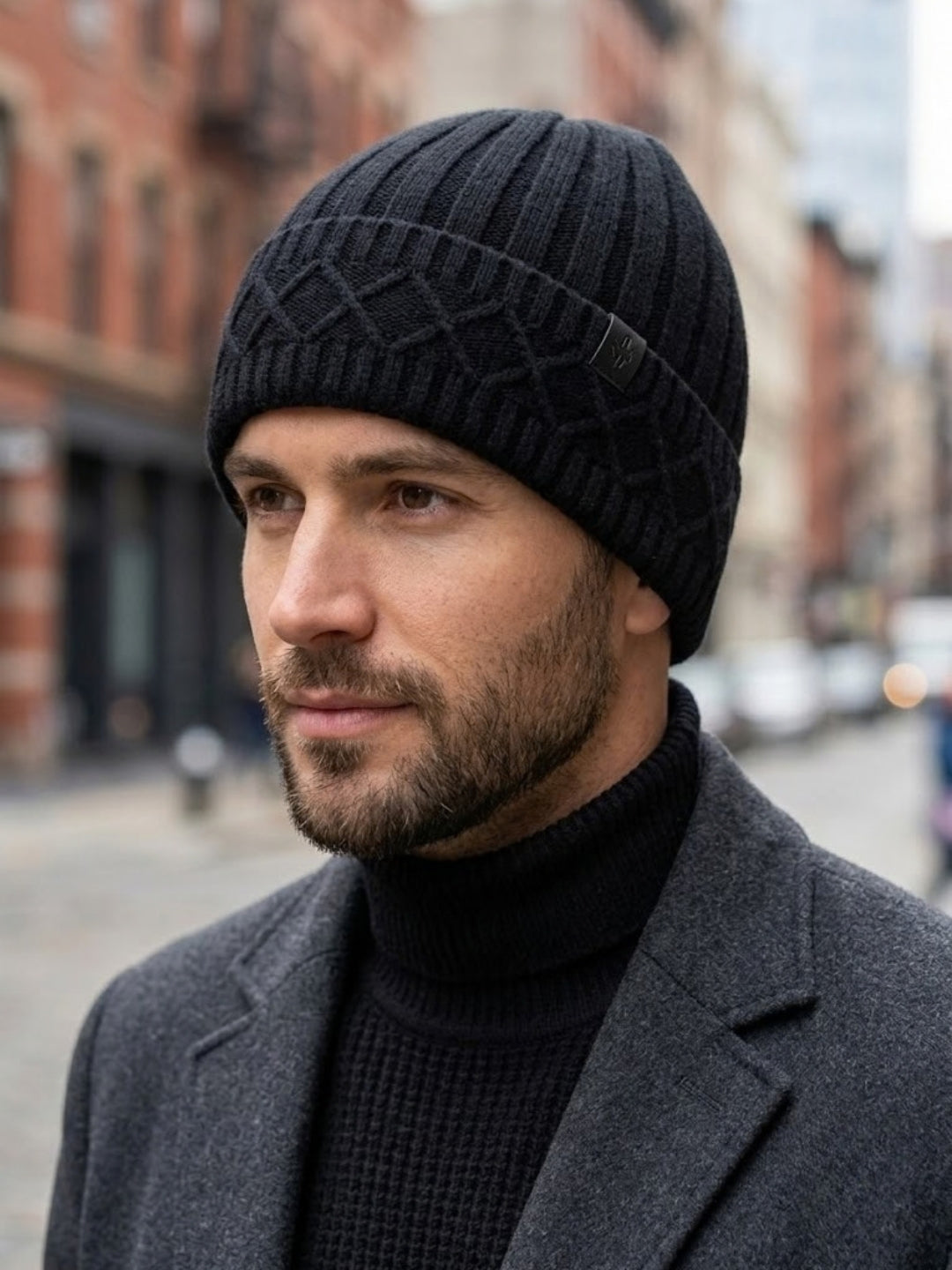 Cdeck Men’s Woolen Winter Cap | Soft, Warm & Comfortable Cap for Everyday Wear | Free Size | Black