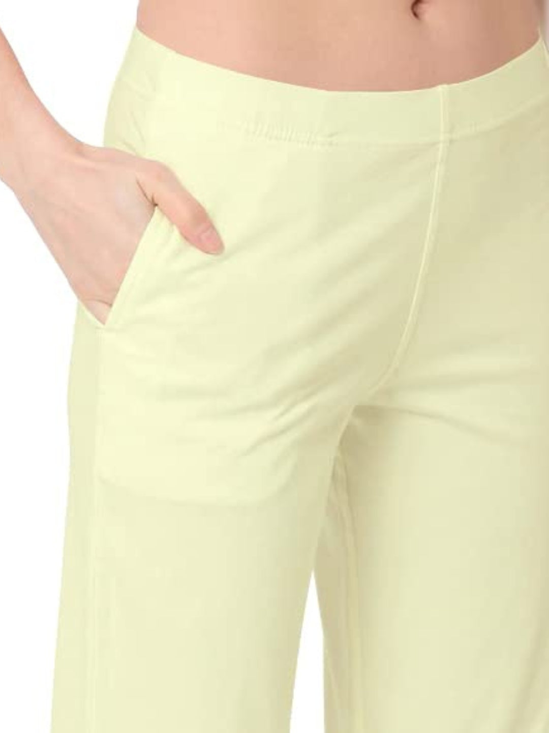 Cdeck Women’s Cotton Blend Straight Fit Pants with Pockets – Comfortable & Stylish Casual Trousers