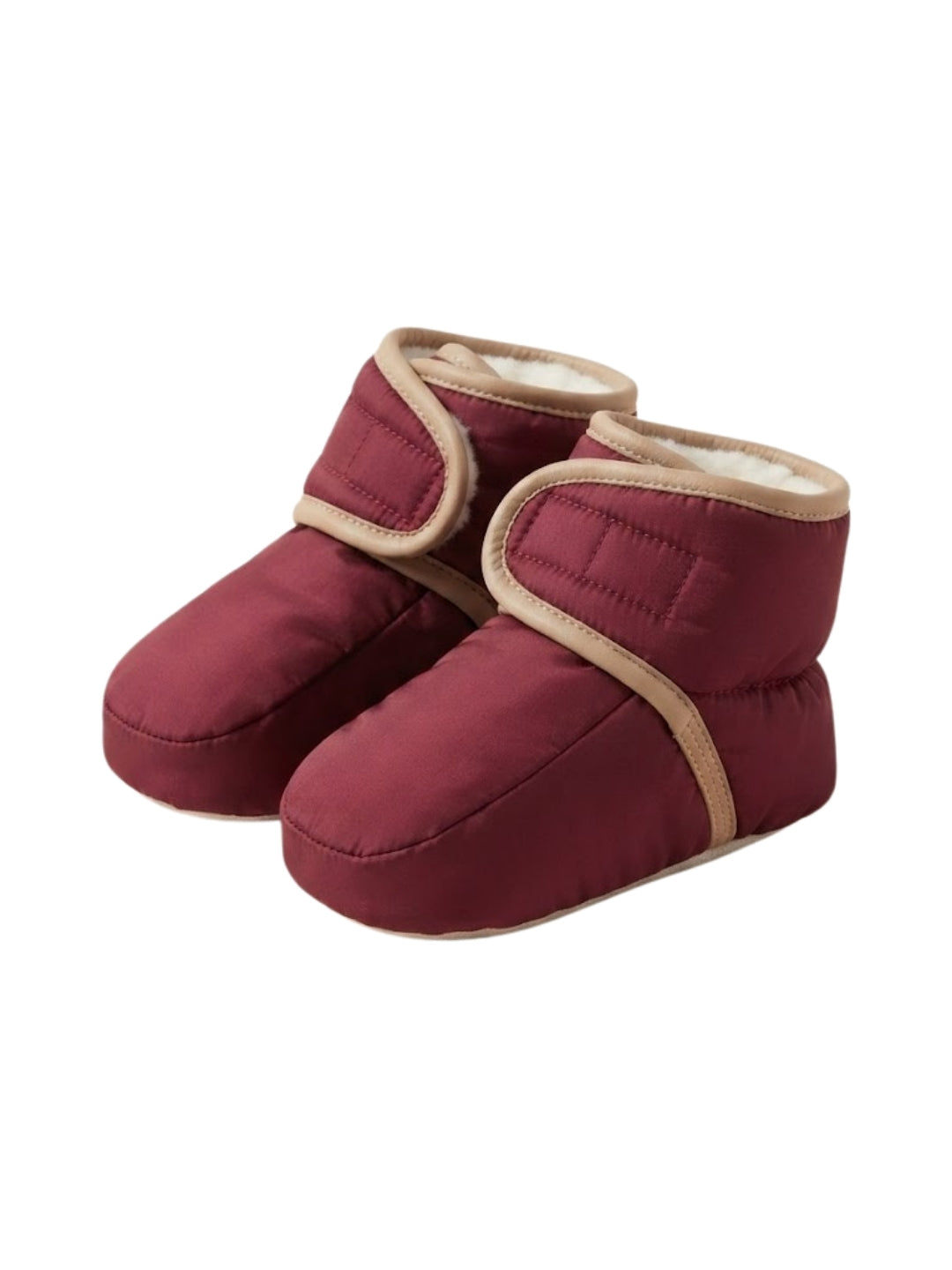 Cdeck Baby Wool Booties | Soft Warm Winter Baby Shoes | Cozy Maroon Booties for Babies 3–9 Months