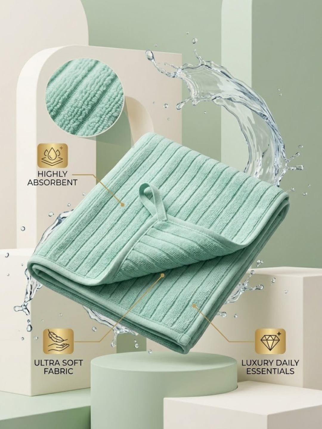 Cdeck Premium Cotton Hand Towel | Soft, Absorbent & Comfortable Everyday Use