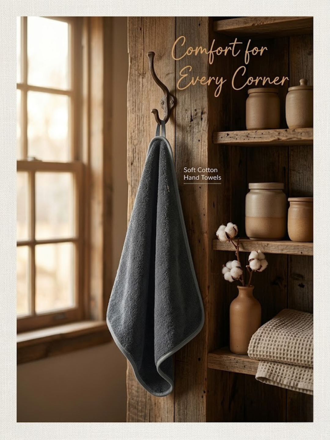 Cdeck Premium Cotton Hand Towel | Soft, Absorbent & Comfortable Everyday Use