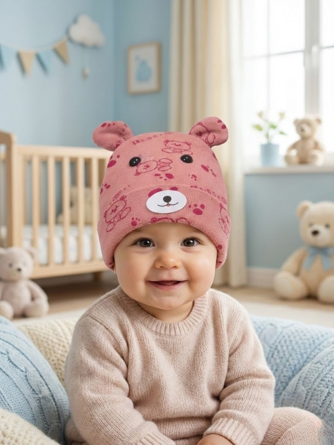 Cdeck Kids Woolen Cap for Boys & Girls | Soft, Warm & Comfortable Winter Wear | 6–18 Months