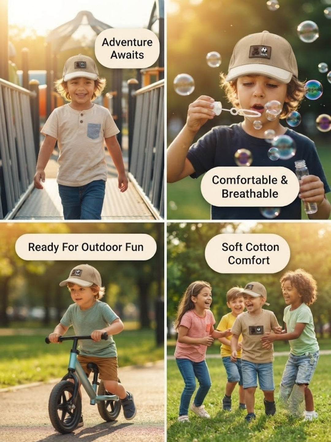 Cdeck Kids Cotton Cap for Boys & Girls