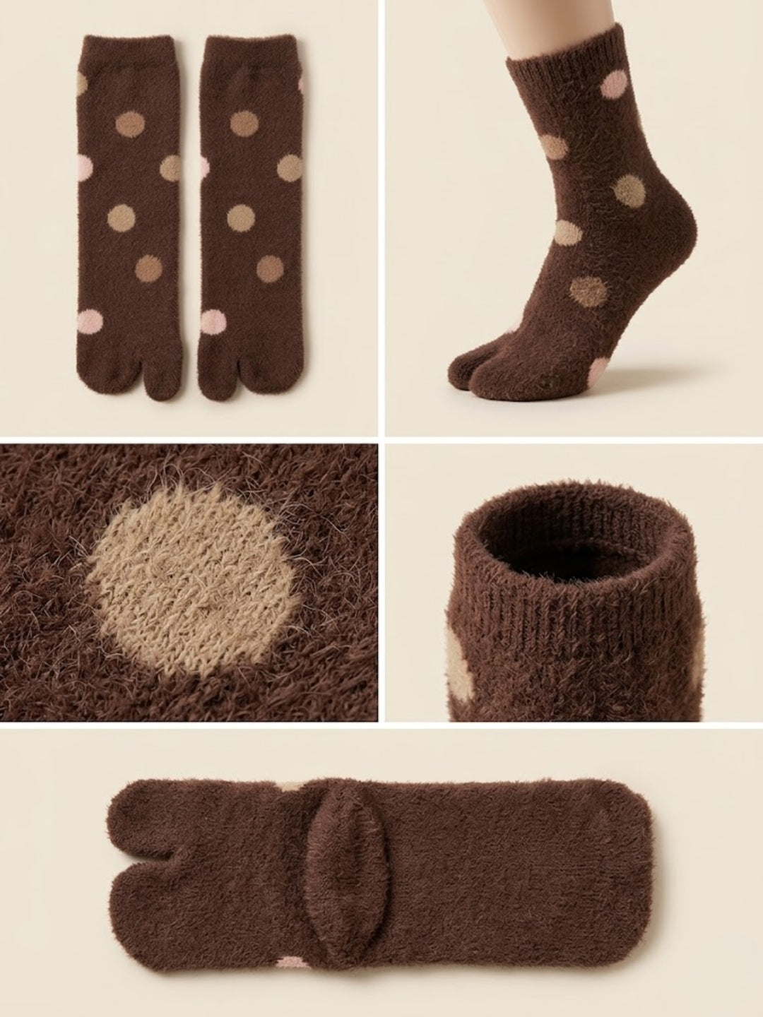 Cdeck Warm Socks for Women | Soft Cozy Comfortable Full-Length Winter Socks with Stylish Printed Design for Home & Everyday Wear | Brown
