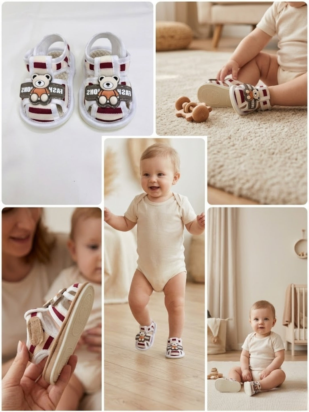 Cdeck Baby Sandals for Girls & Boys | Soft, Lightweight & Comfortable | 3 -1 8 months
