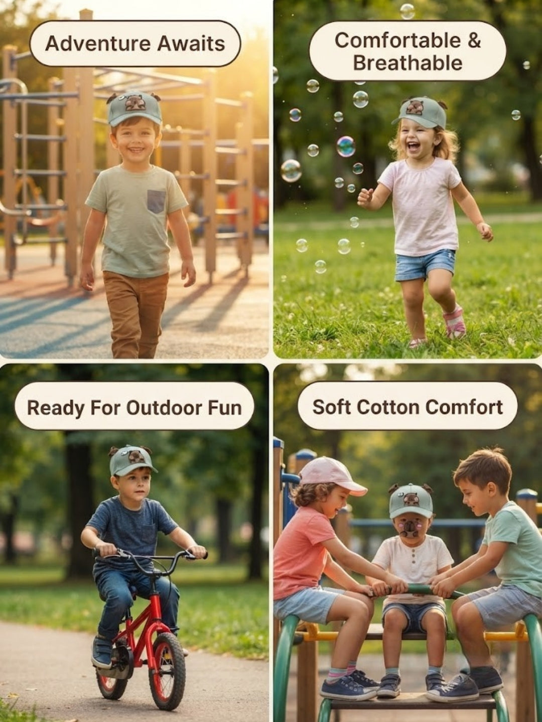 Cdeck Kids Cotton Cap for Boys & Girls
