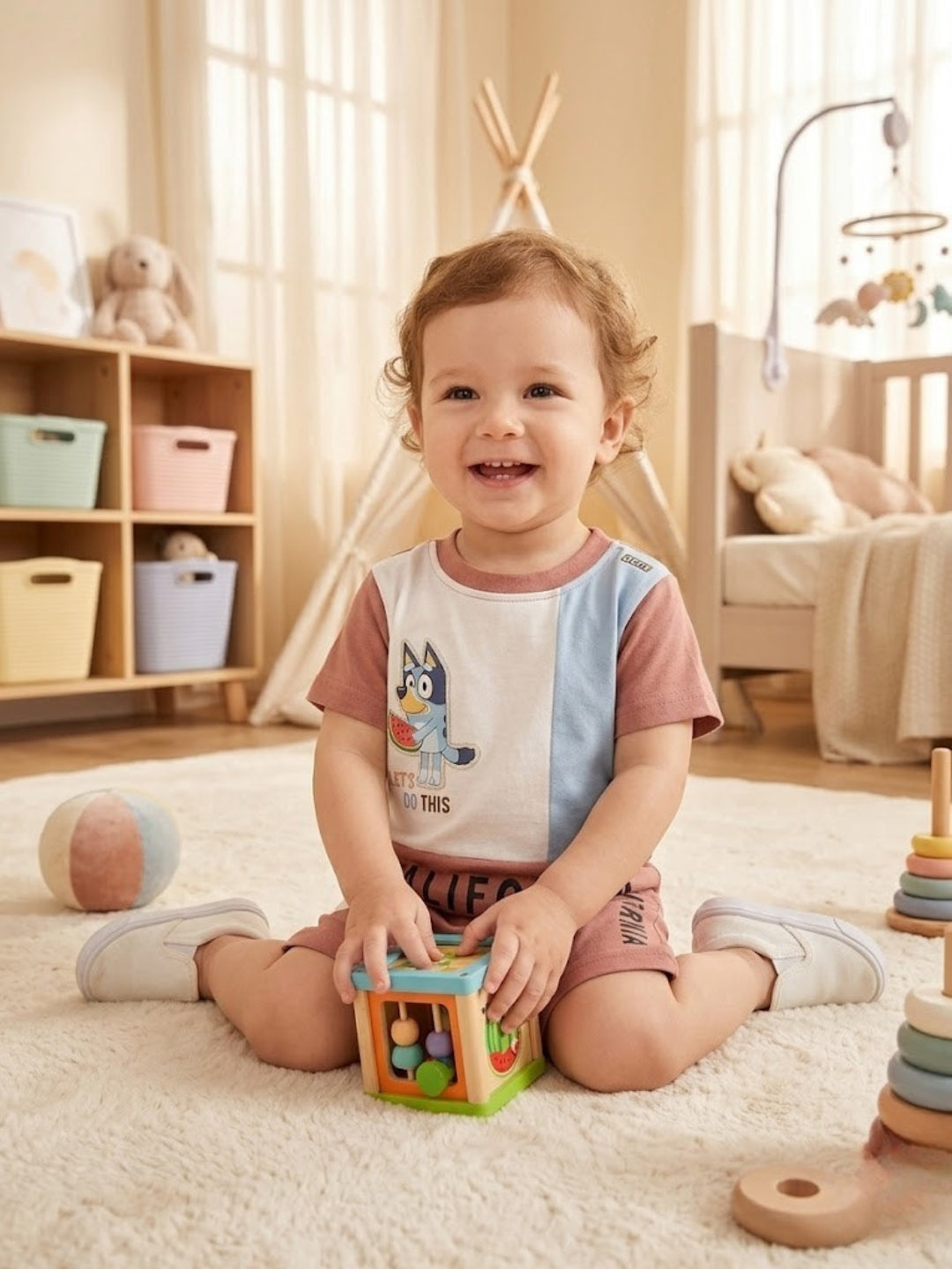 Cdeck Baby Cotton T-Shirt & Shorts Set | Half Sleeve, Soft & Comfortable Baby Wear