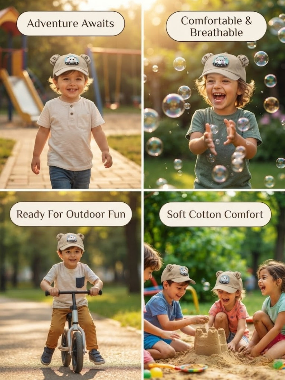 Cdeck Kids Cotton Cap for Boys & Girls