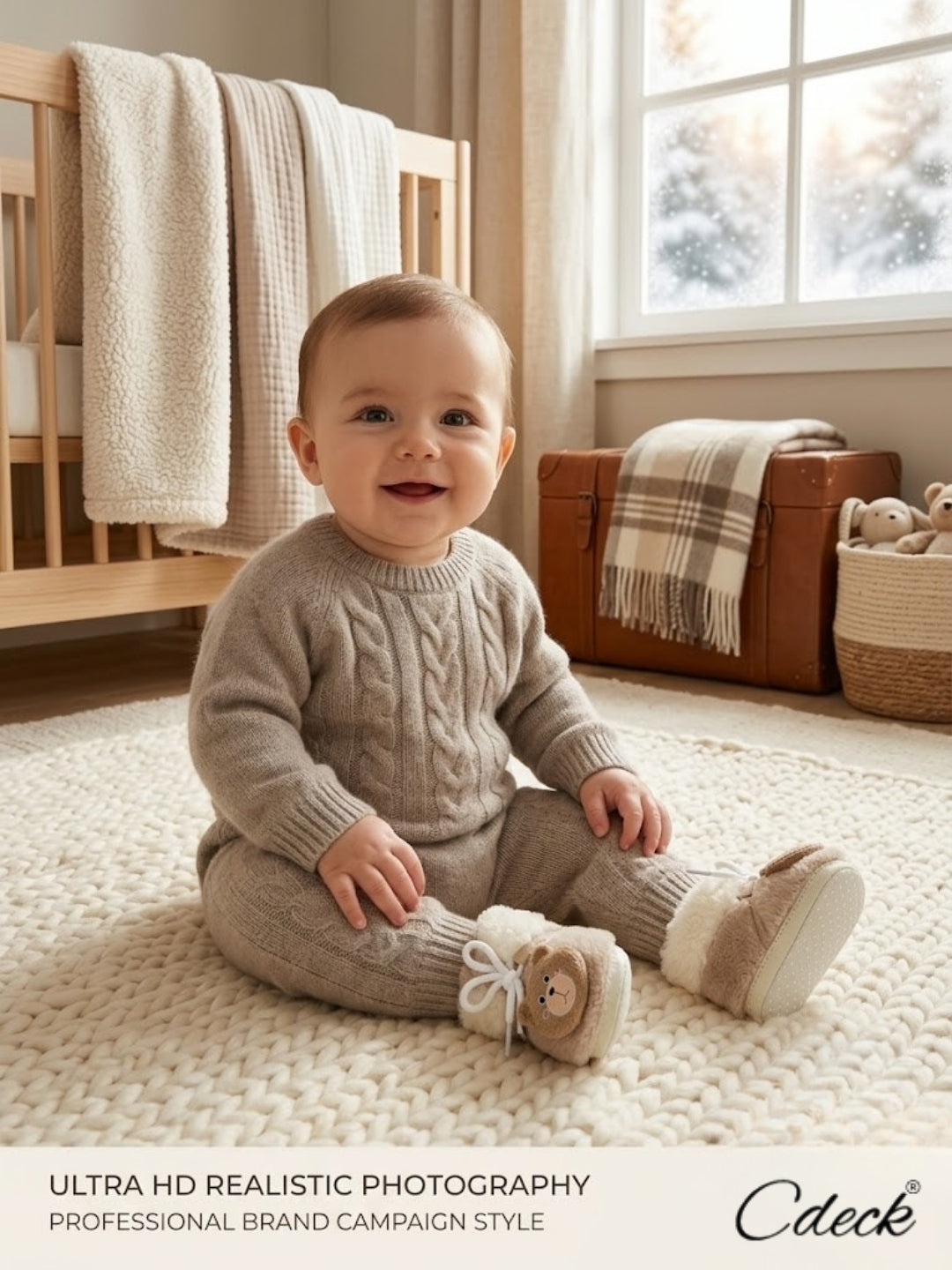 Cdeck Winter Booties for Kids | Warm, Soft & Comfortable | 3–18 Months