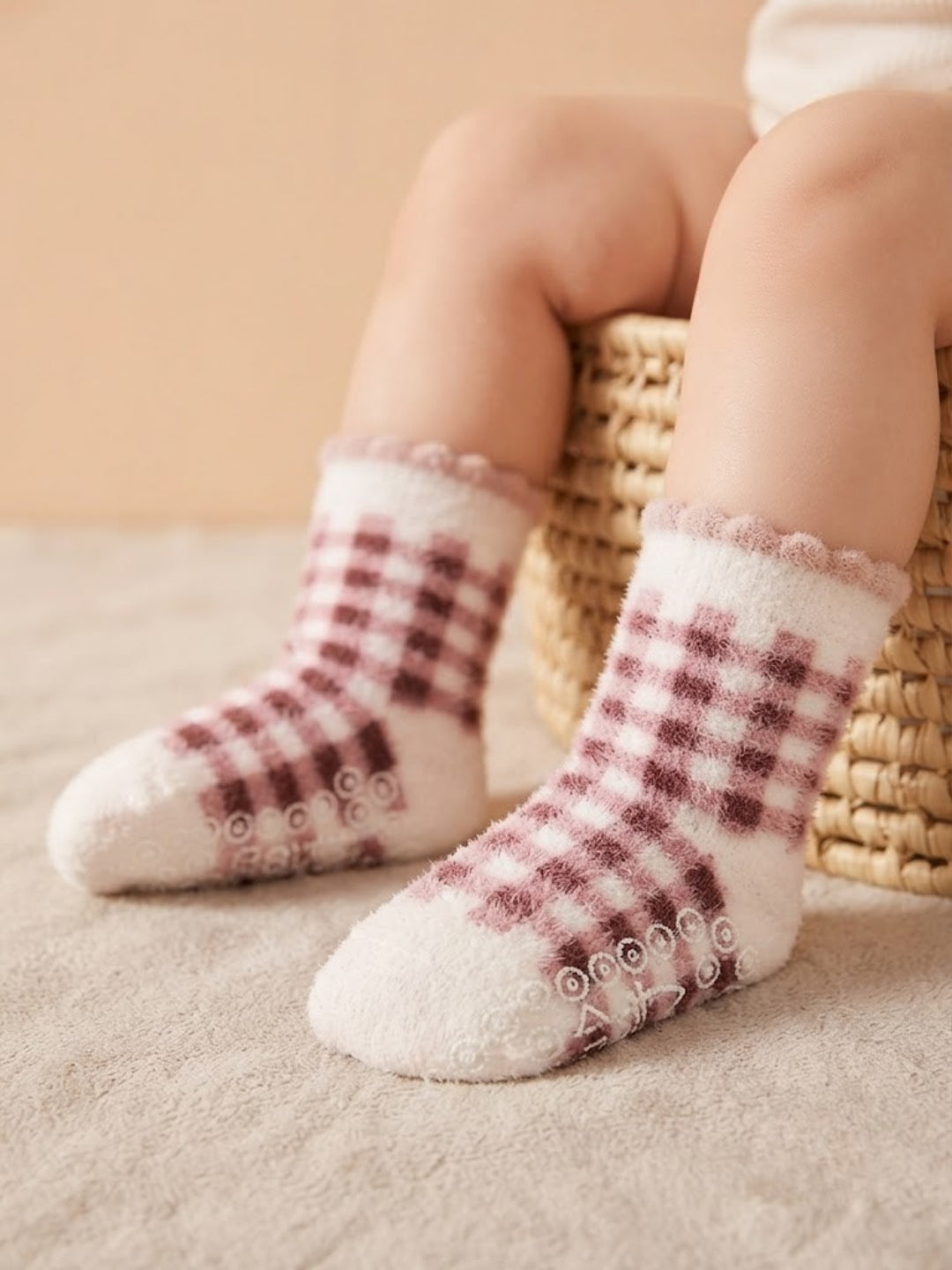 Cdeck Kids Winter Woolen Socks | Rabbit Hair Wool Soft Warm Stretchable Socks for Boys & Girls | 0–4 Years | Pack of 3 | Multicolor