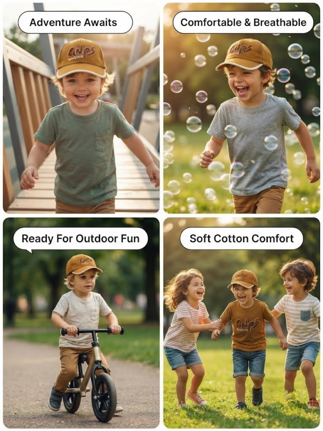 Cdeck Kids Cotton Cap for Boys & Girls