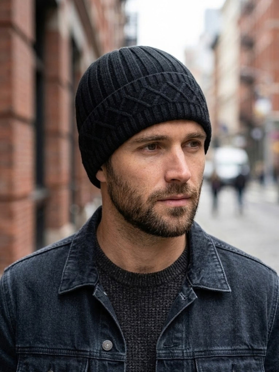 Cdeck Men’s Woolen Winter Cap | Soft, Warm & Comfortable Cap for Everyday Wear | Free Size | Black