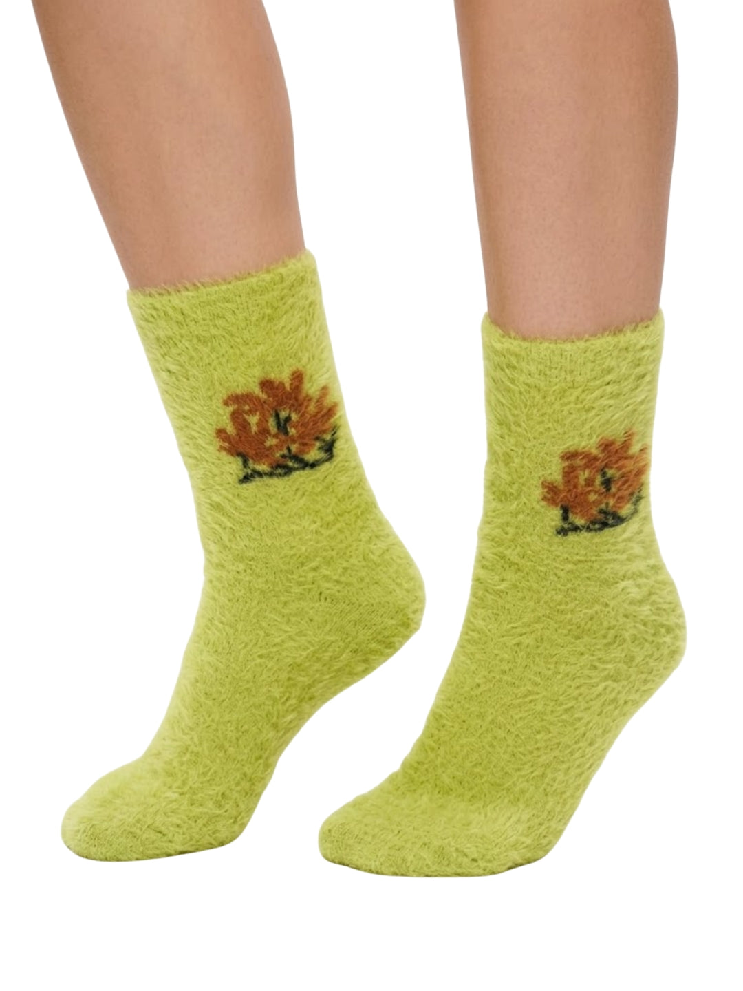 Cdeck Women’s Soft & Warm Fuzzy Winter Socks with Cute Design | Cozy Comfortable Socks | Free Size | Lime Green
