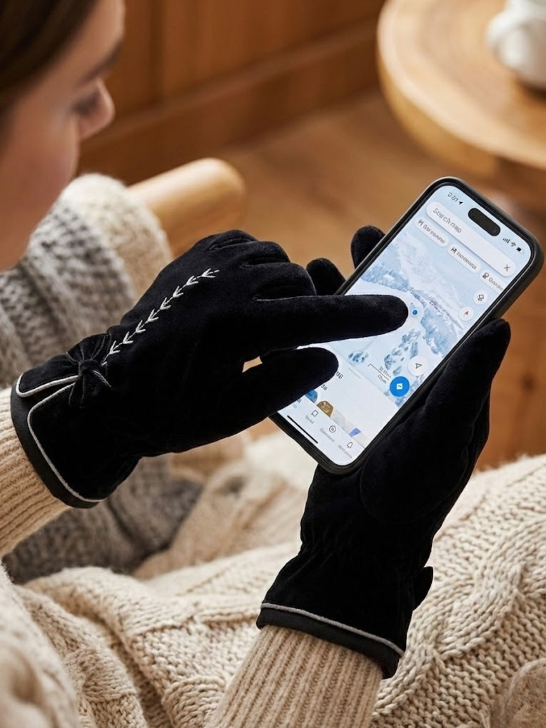 Cdeck Women Woolen Winter Gloves | Soft, Warm & Comfortable for Winter Wear