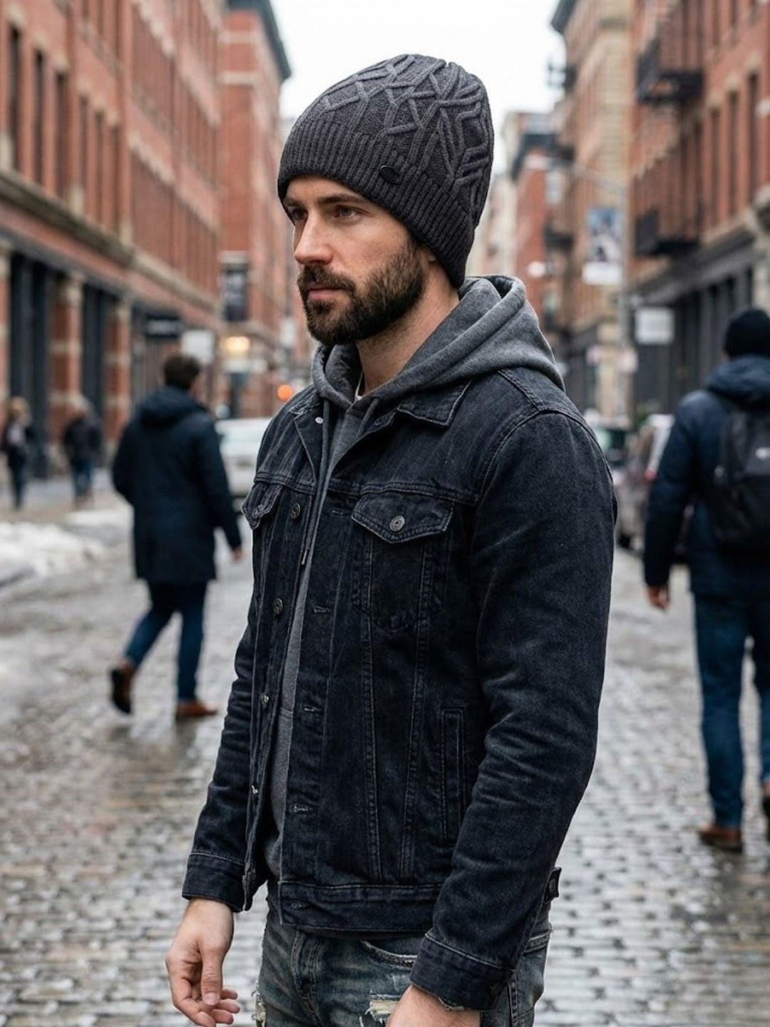 Cdeck Men's Dark Brown Woolen Winter Cap | Soft, Warm & Comfortable Winter Wear
