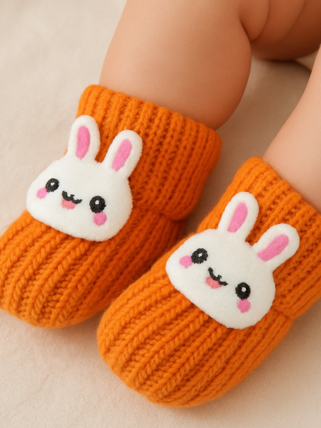 Cdeck Hand Knitted Baby Woolen Booties | Soft, Warm & Comfortable Newborn Footwear | 0–12 Months