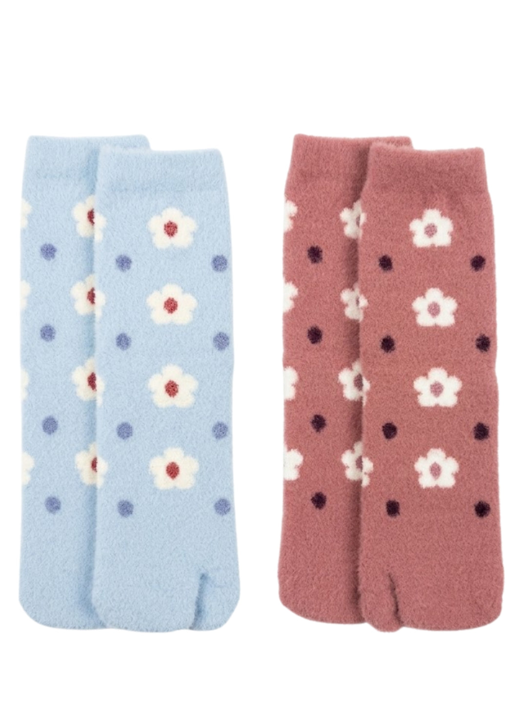Cdeck Premium Rabbit Wool Socks for Women | Soft & Warm Winter Socks  | Free Size | Blue & Pink Combo