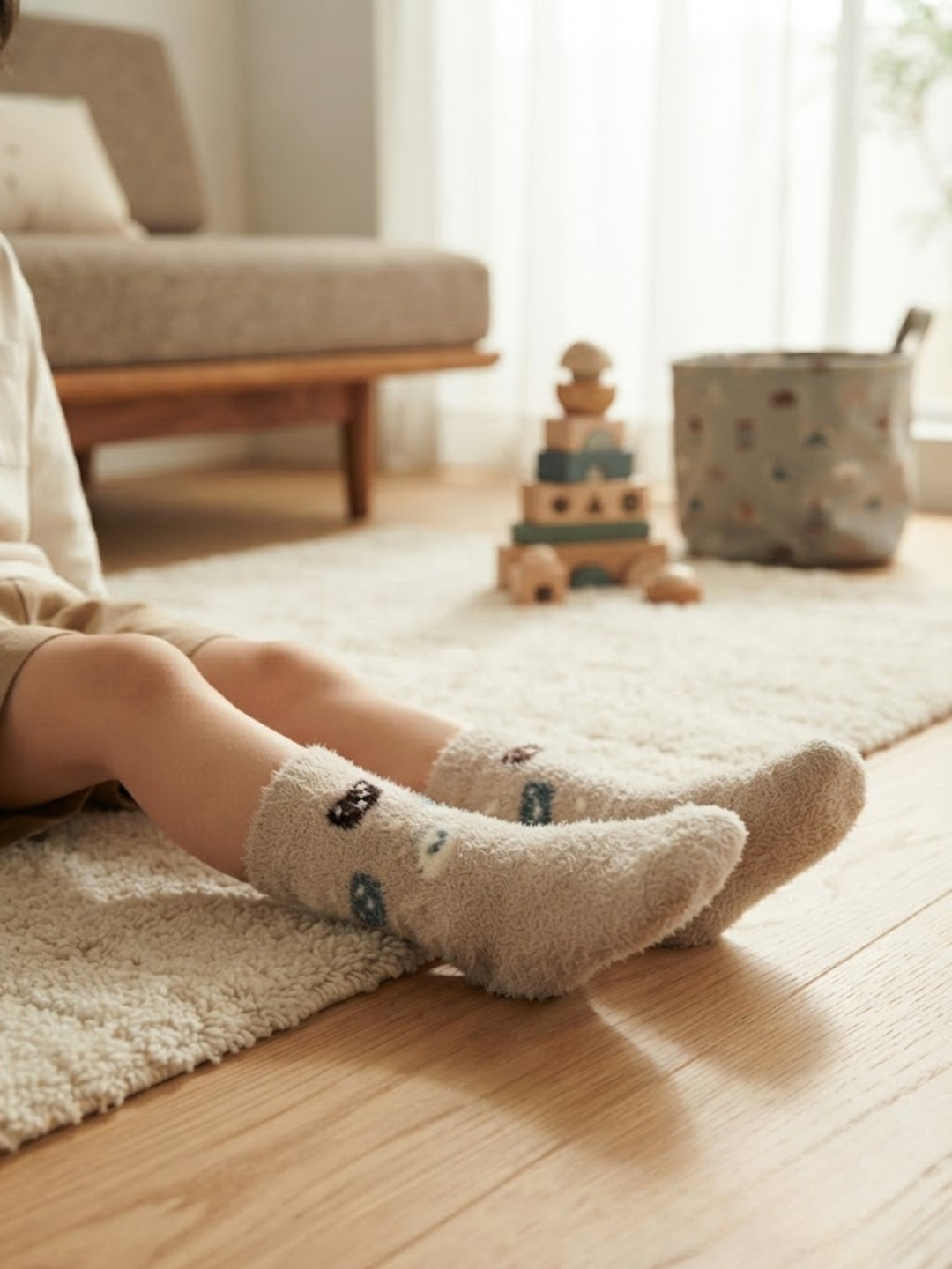 Cdeck Kids Premium Hair Wool Winter Socks | Soft, Warm & Cozy Socks  | 2–12 Years | Black & Cream | Multicolor Pack