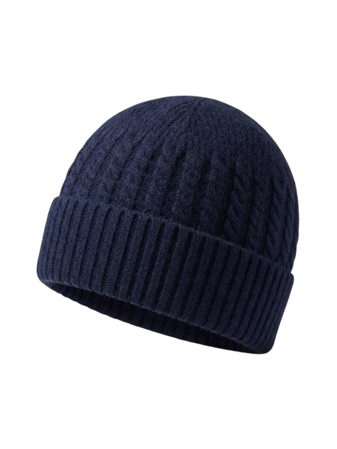 Cdeck Men’s Winter Woolen Cap | Ribbed Knit Beanie | Free Size | Soft & Warm | Blue