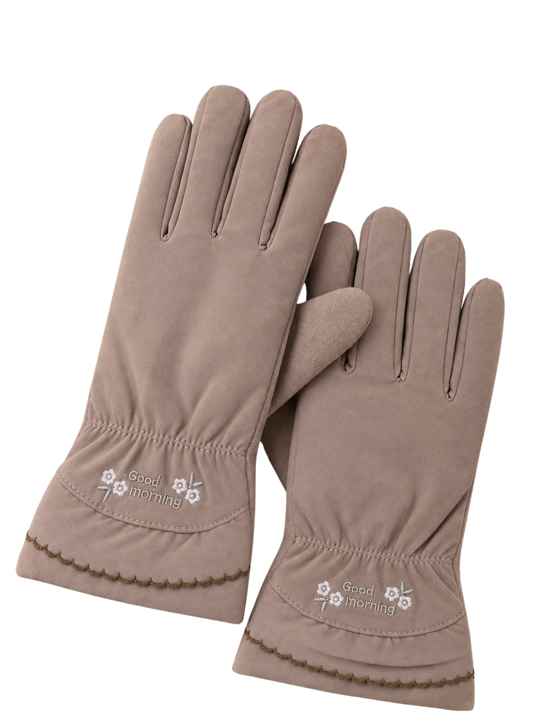 Cdeck Women’s Woolen Gloves | Warm Winter Gloves | Touchscreen Friendly | Free Size | Brown