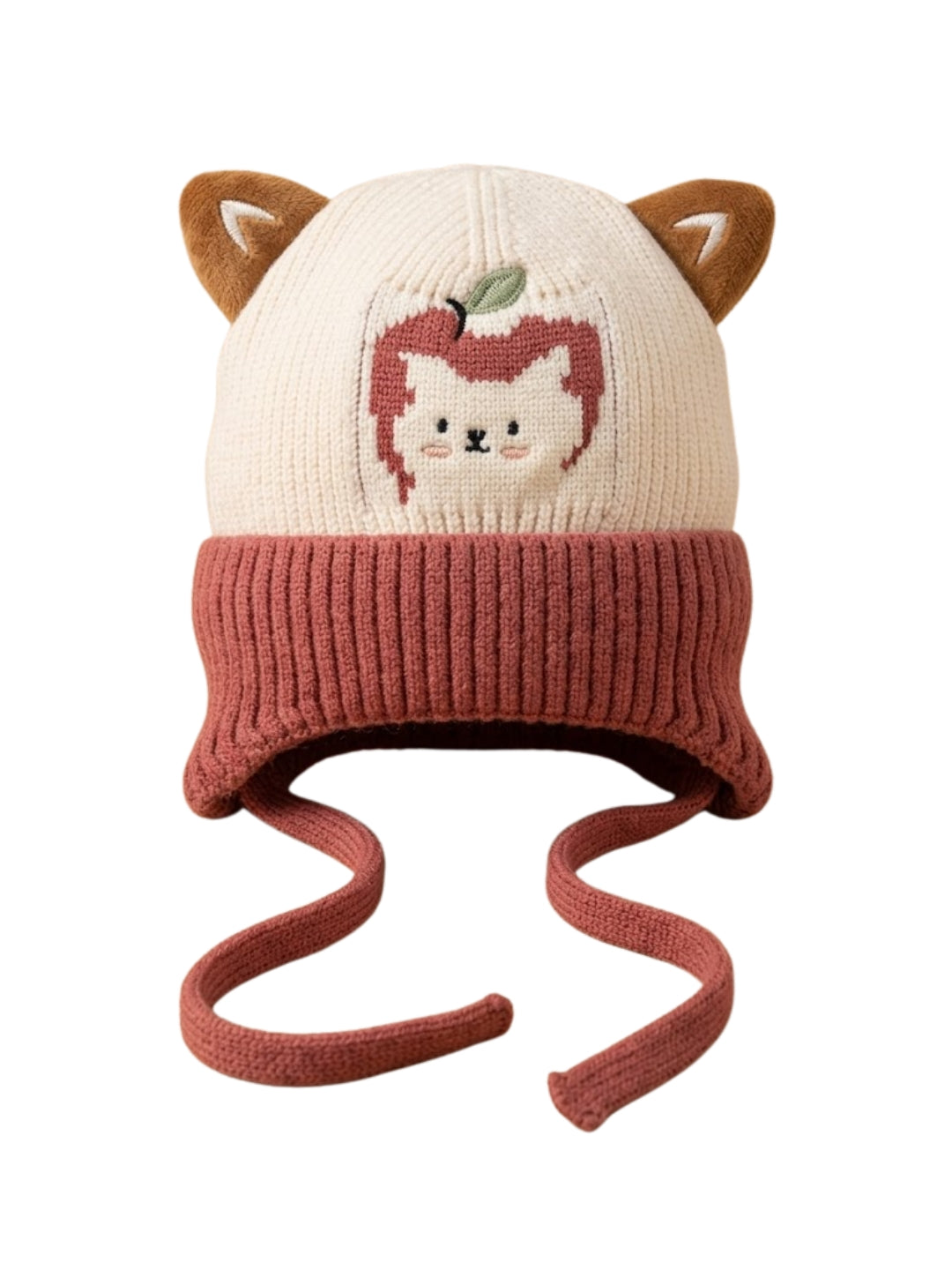 Cdeck Kids Woolen Winter Cap for Boys & Girls | Warm & Comfortable Winter Wear | 2–4 Years | Red