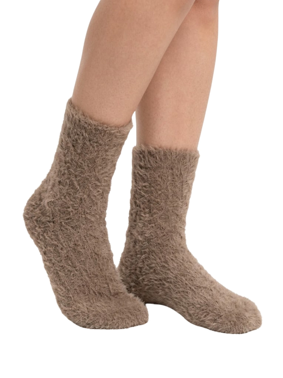 Cdeck Women’s Soft & Warm Woolen Fuzzy Socks | Cozy Thick Winter Socks for Women | Taupe Brown