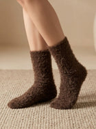Cdeck Women’s Soft & Warm Woolen Fuzzy Socks | Cozy Thick Winter Socks for Women | Brown