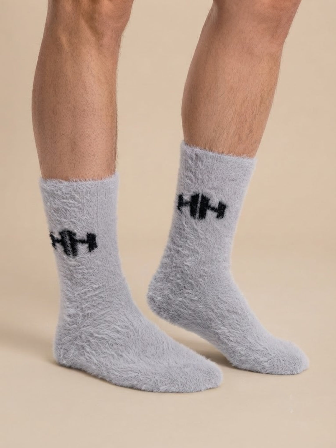 Cdeck Men’s Hair Wool Winter Socks | Single Pair | Soft, Warm & Stretchable | Grey