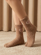 Cdeck Women’s Premium Fuzzy Socks – Cute Bunny Design | Warm Winter Socks | Free Size | Brown