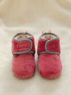 Cdeck Woolen Baby Booties for kids | Soft, Warm & Comfortable Winter Footwear | 3–9 Months | pink