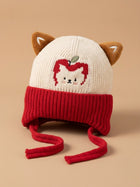 Cdeck Kids Woolen Winter Cap for Boys & Girls | Warm & Comfortable Winter Wear | 2–4 Years | Red