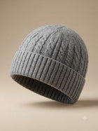 Cdeck Men’s Winter Woolen Cap | Ribbed Knit Beanie | Free Size | Soft & Warm | Grey