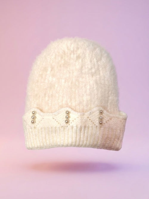 Cdeck Baby Girls Woolen Winter Cap | Soft, Warm & Cozy Winter Wear | 1–2 Years