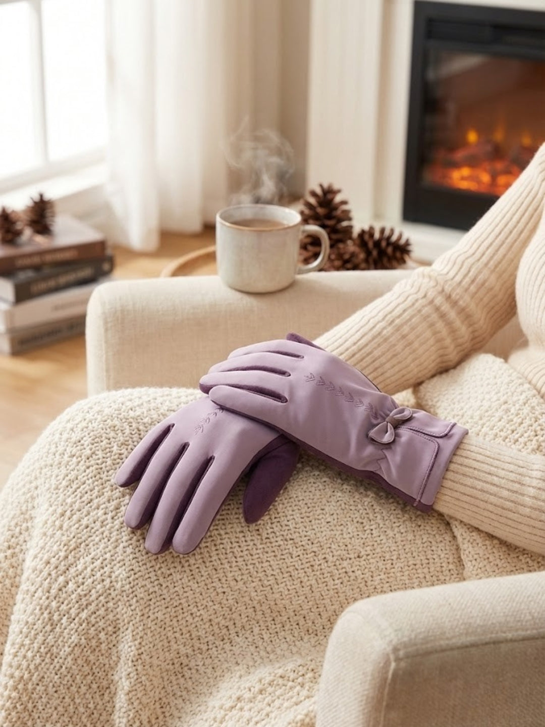 Cdeck Women Woolen Winter Gloves | Soft, Warm & Comfortable for Winter Wear