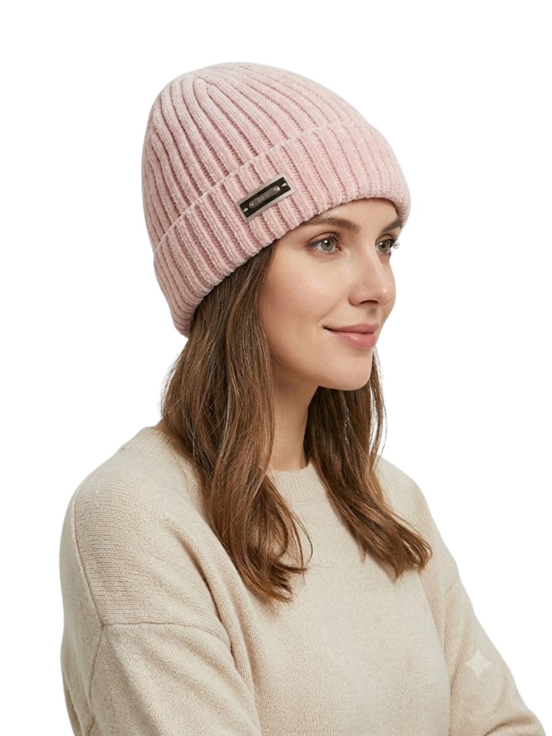 Cdeck Women Woolen Cap | Soft Knitted Winter Beanie for Women | Warm & Stylish Winter Wear | Free Size| Pink