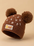 Cdeck Kids Woolen Winter Cap with Double Pom Pom Design | Soft, Warm & Comfortable | 1–3 Years